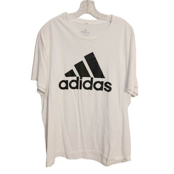 Adidas | Men's White Essential Amplifier Tee With Black Logo (Size 2XL) - Picture 1 of 11